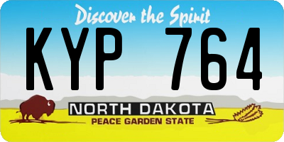 ND license plate KYP764