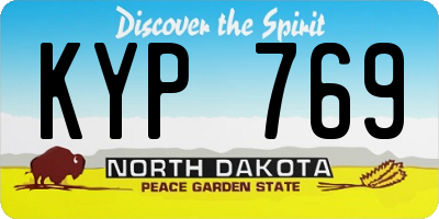 ND license plate KYP769