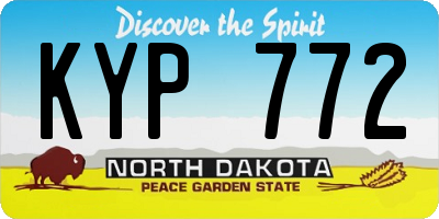 ND license plate KYP772
