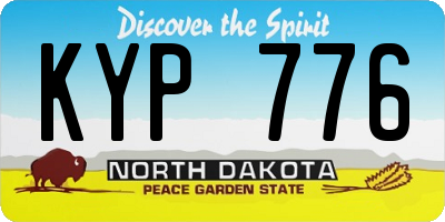 ND license plate KYP776