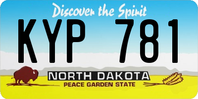 ND license plate KYP781