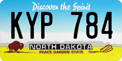 ND license plate KYP784
