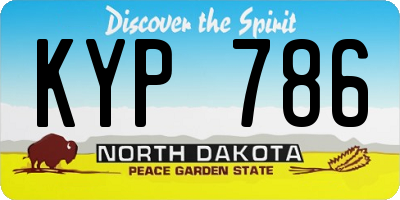 ND license plate KYP786