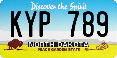 ND license plate KYP789