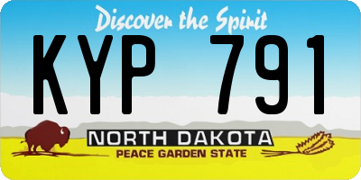 ND license plate KYP791