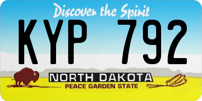 ND license plate KYP792
