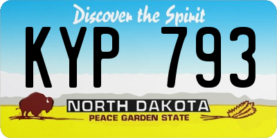 ND license plate KYP793