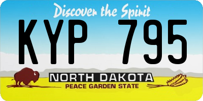 ND license plate KYP795