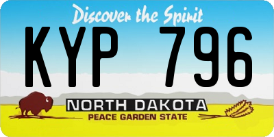 ND license plate KYP796
