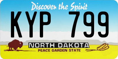 ND license plate KYP799