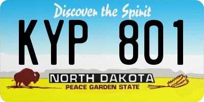 ND license plate KYP801