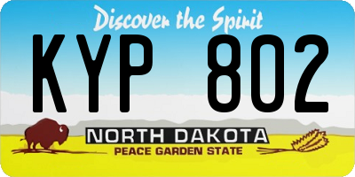 ND license plate KYP802