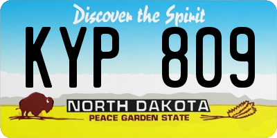 ND license plate KYP809