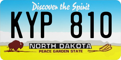 ND license plate KYP810