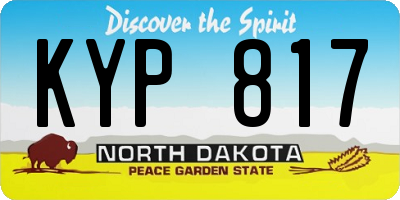 ND license plate KYP817