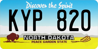 ND license plate KYP820