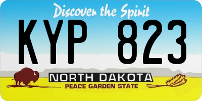 ND license plate KYP823