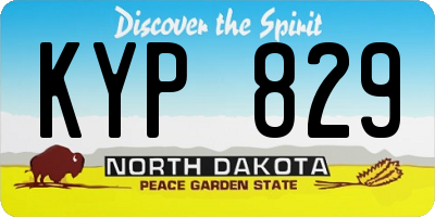ND license plate KYP829