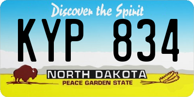 ND license plate KYP834