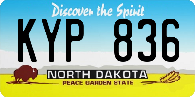 ND license plate KYP836