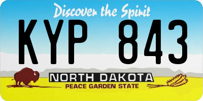 ND license plate KYP843