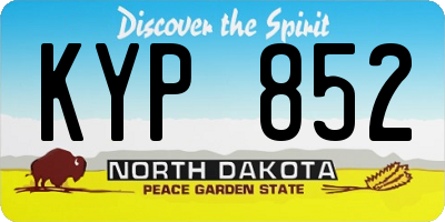 ND license plate KYP852