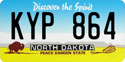 ND license plate KYP864