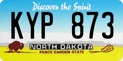 ND license plate KYP873