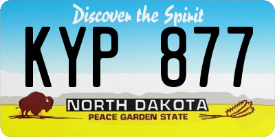 ND license plate KYP877