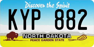 ND license plate KYP882