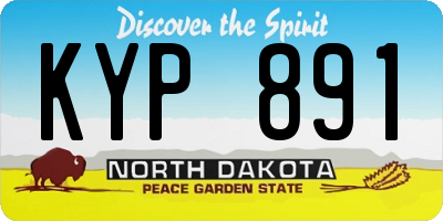 ND license plate KYP891