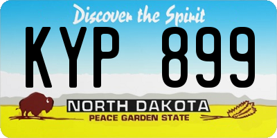 ND license plate KYP899