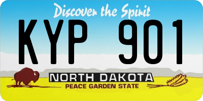 ND license plate KYP901