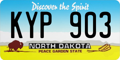 ND license plate KYP903