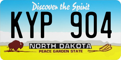 ND license plate KYP904