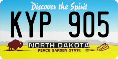 ND license plate KYP905
