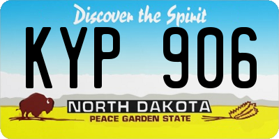 ND license plate KYP906