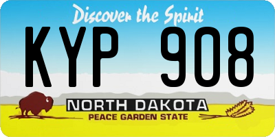 ND license plate KYP908