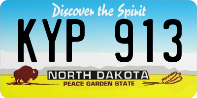 ND license plate KYP913