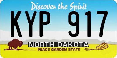 ND license plate KYP917