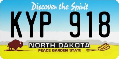 ND license plate KYP918