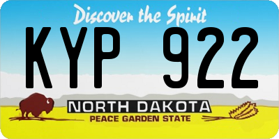 ND license plate KYP922