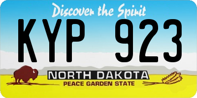 ND license plate KYP923