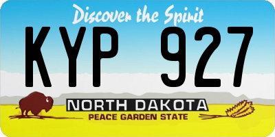 ND license plate KYP927