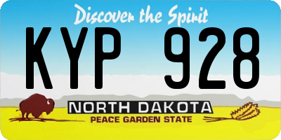 ND license plate KYP928