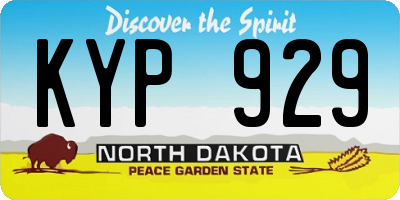ND license plate KYP929