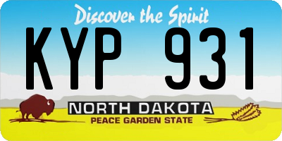 ND license plate KYP931