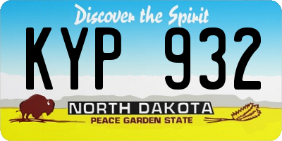 ND license plate KYP932