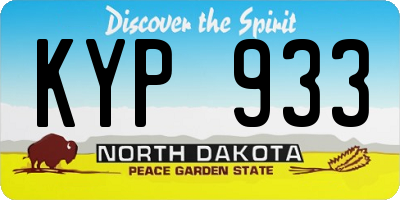 ND license plate KYP933