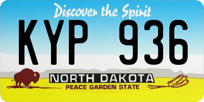 ND license plate KYP936